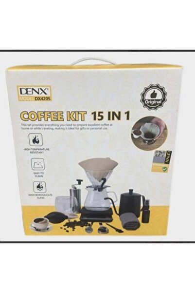 Denx حقيبة أدوات تحضير القهوة V60 - مجموعة من 15 قطعة