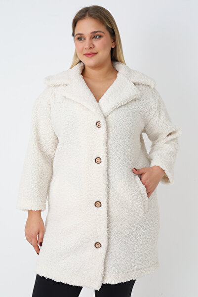 İntensive Γυναικεία μαλακή βελούδινη ζακέτα με ψηλός λαιμός τσέπες με κουμπιά με μακριά μανίκια