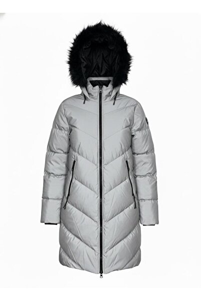 Plus Scorpion Men's Long Hooded Down Jacket, Zipper Pockets