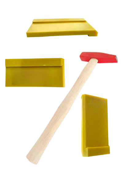 HkTeknik Parke Çakma Ustası 2'li Set | Parke Çakma Takozu+Çekiç