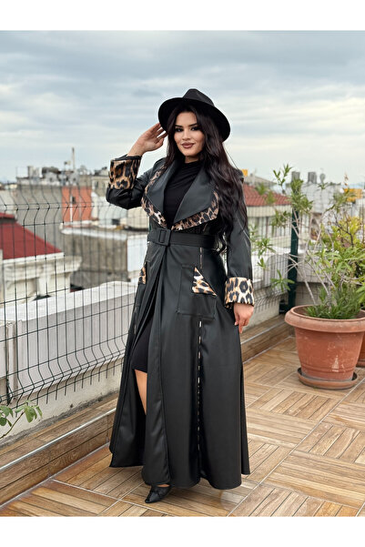 Vadi Laleli Collection Uzun Deri Trençkot