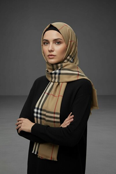 Onur Σάλι - Έχει εκδοθεί το προσαρμοσμένο ελαφρύ καρό σάλια με καρό σχέδιο, κατάλληλα για χρήση το καλοκαίρι και το χειμώνα Trend Model Trend Store