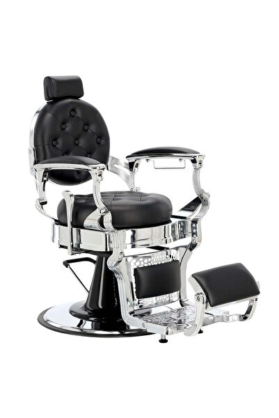 Cosmeticos Scaun de frizerie hidraulic | Barber King | Negru-Argintiu