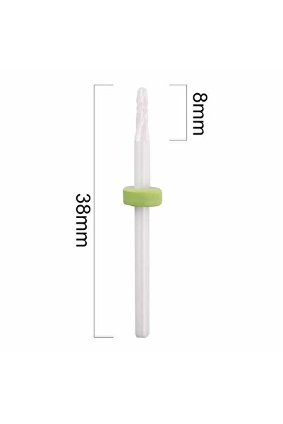 Cosmeticos Capăt de frezare, bilă cilindrică ceramică BIT XS C 3/32, verde