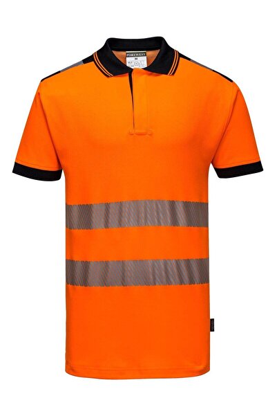 PORTWEST Tricou polo HiVis Vision M Portocaliu