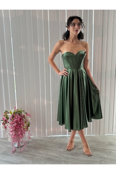 Always Dress Midi jakarlı elbise