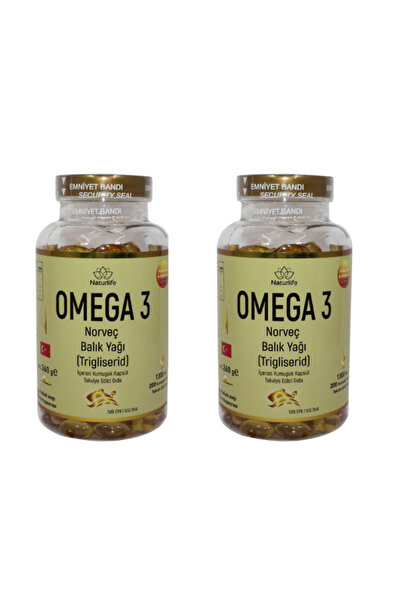 Naturlife Omega 3 Norveç Balık Yağı 200 Kapsül 2 Adet