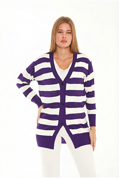 Lanze Thin Knitwear Cardigan Striped Pattern