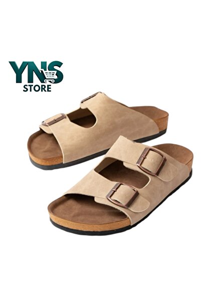 Ynsstore Yns Buckle Unisex Slippers Beige