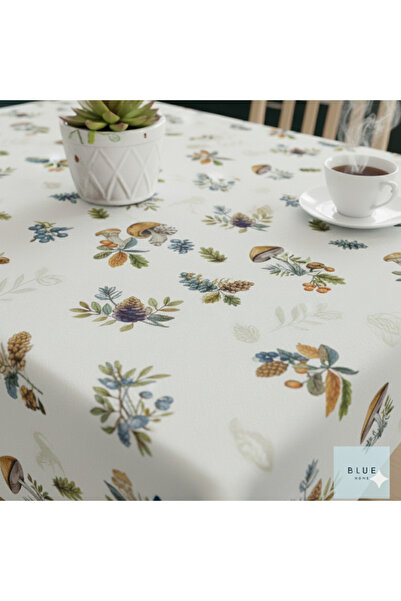 Blue Home 🆕 Fiesta Lux Pvc Fiber Tablecloth - Waterproof Modern Pattern Kitchen and Dining Table Cover.