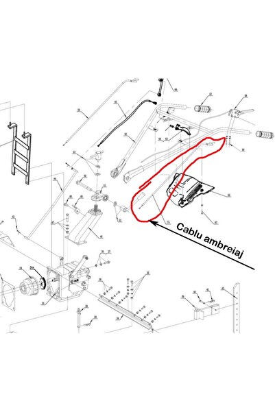 RURIS καλώδιο συμπλέκτη καλλιεργητή 815, 913, 915, 1150ks, 1250kf