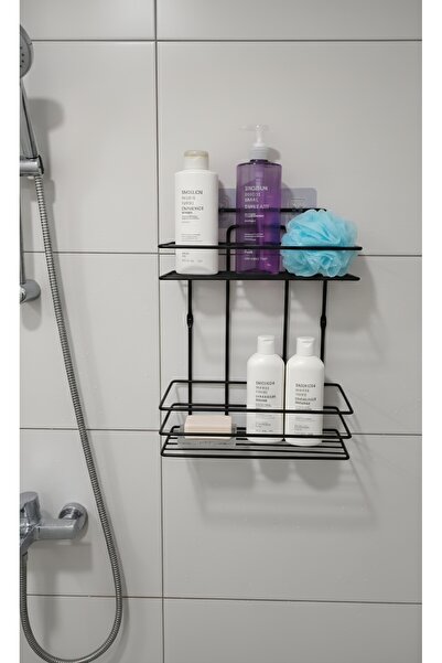NOYALES HOME رف مزدوج من الفولاذ المقاوم للصدأ لتنظيم أدوات الحمام، منظم شامب...