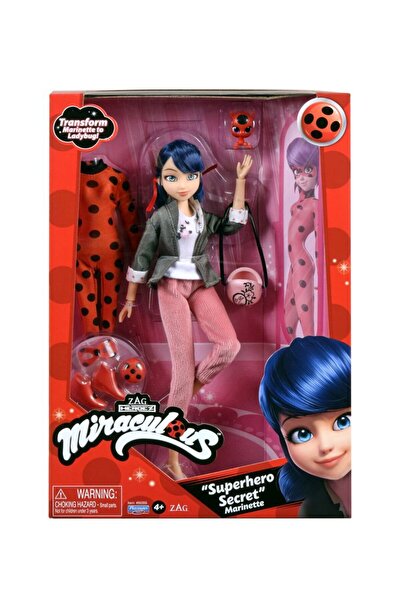Miraculous Marinette Doll with Ladybug Change of Clothes, 30 cm, Multicolor