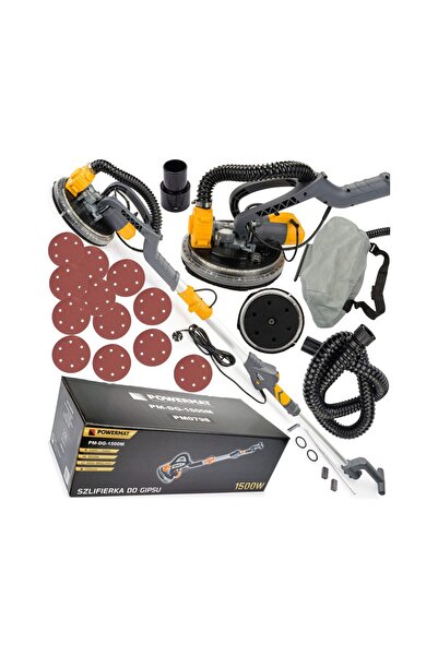 Powermat Slefuitor pereti, pliabil girafa, aspirator Led 1500 w,