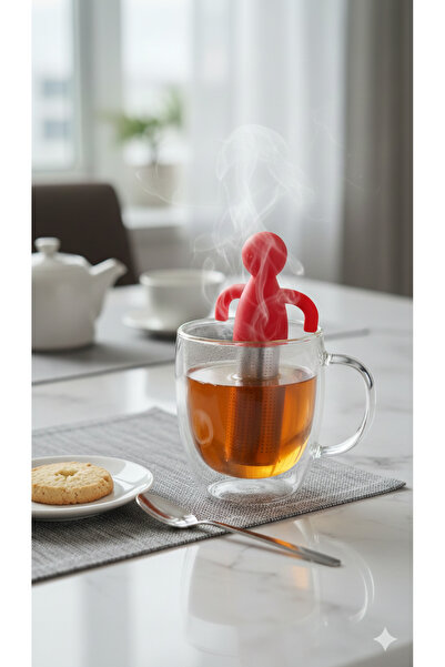 Ranüş Home جهاز تحضير الشاي والشاي العشبي - يمكن تثبيته على حافة الكوب