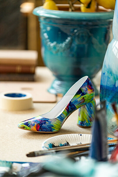 OEM Pantofi Dama Cu Toc Gros Eveline Blue Magic - 36