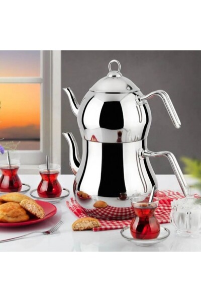 Remetta İlda Silver Aile Boy 1007 Çaydanlık 1,75L/0,75L