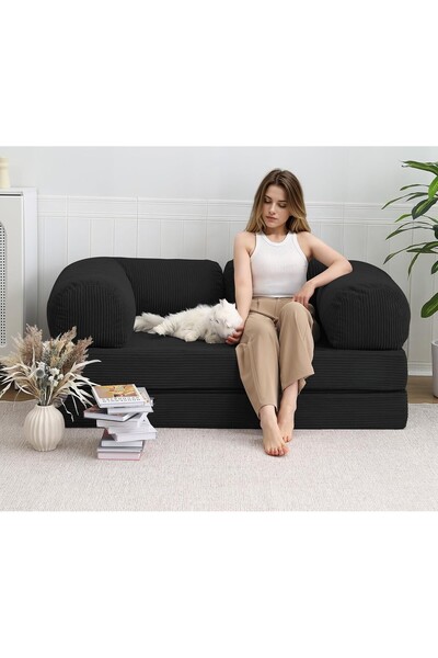 puffiber Yataklı,Katlanabilir Kanepe,Oturma Odası,Sırt Yastıklı ve Kolçaklı K...