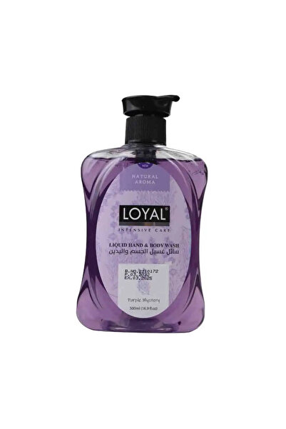 Loyal غسول سائل لليدين والجسم برائحة الغموض الأرجواني - 500 مل