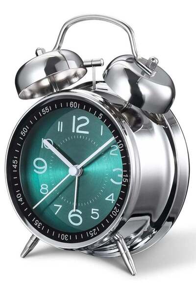 Arabest ساعة منبه عالية الصوت لمن ينامون بعمق، ساعة منبه مزدوجة الجرس مقاس 4 ...