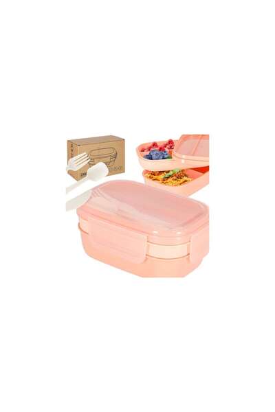kik Lunch box breakfast box with compartments divided 1900ml orange