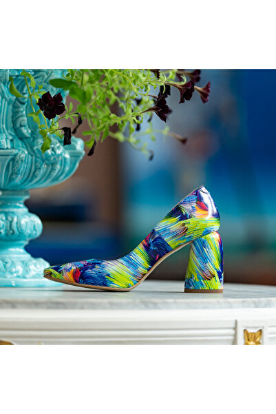 OEM Pantofi Dama Cu Toc Gros Eveline Blue Magic - 36