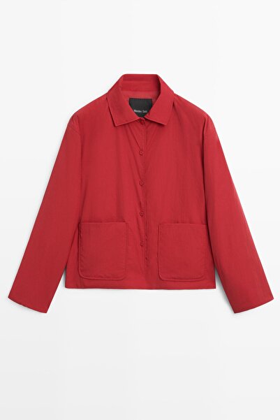 Massimo Dutti Cep detaylı kısa dolgulu ceket