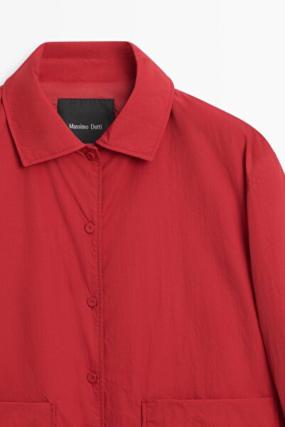 Massimo Dutti Cep detaylı kısa dolgulu ceket