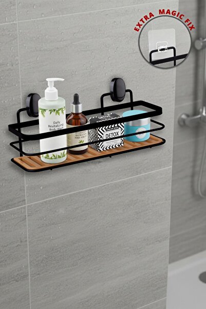 Okyanus Home حامل شامبو مستطيل الشكل من إيكو ماجيك ياباست وفيدالا ذو طبقة واحدة 9.5 × 28.5 سم / لون أبيض