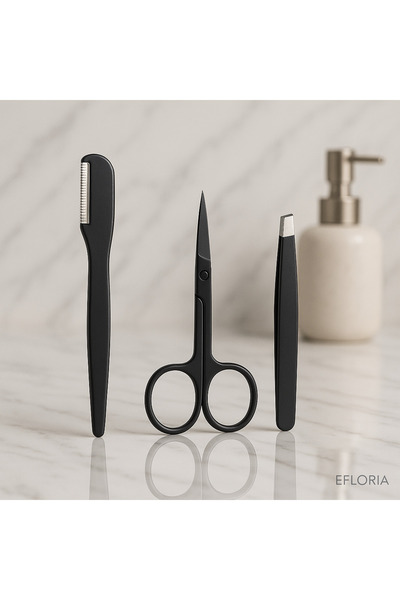 Efloria 3 Parça Kaş Şekillendirici Seti Siyah