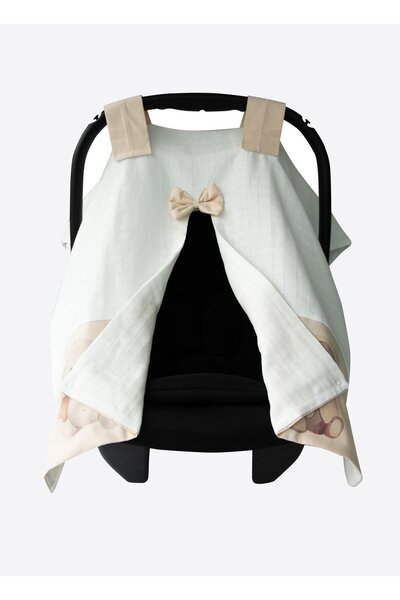 kitikate Zen Muslin Stroller Cover Natural