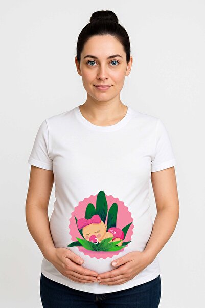 SEDİRLİ femeie însărcinată cu imprimeu bumbac tricou țesătură bumbac moale