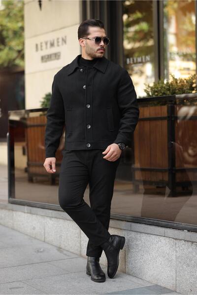kastrioti Oversize Kaşe Ceket Kaban