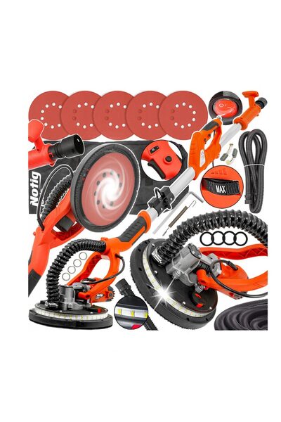 Notig Tools Slefuitor pereti, pliabil girafa, aspirator Led 750 W, Notig