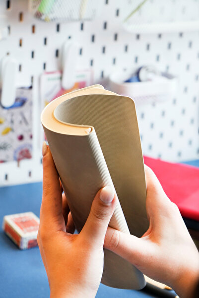 Victoria's Journals Smyth Stripes A5 Flexible Cover Vegan Leather Notebook – 192 Pages, 80g Ivory Paper, Colored Edge