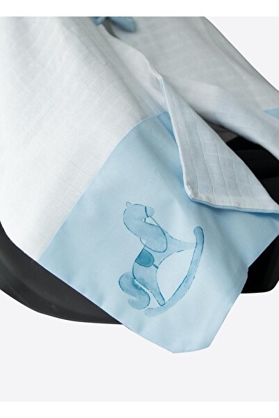 kitikate Zen Muslin Stroller Cover Blue