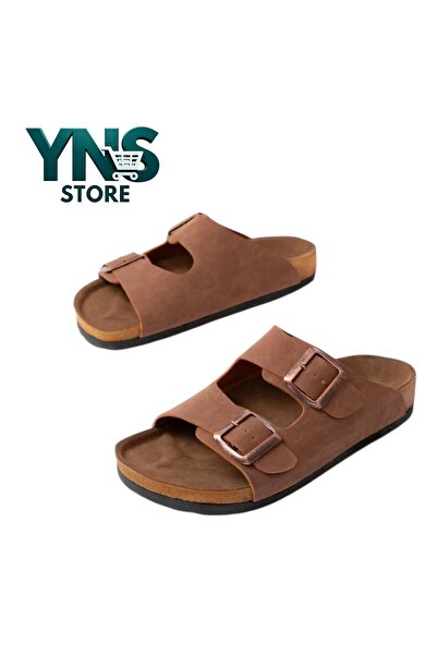 Ynsstore Yns Buckle Unisex Slippers Tan