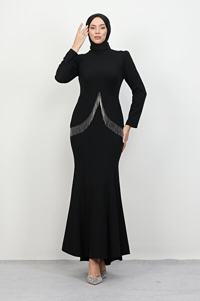 Lamia Giyim İmge Krep Elbise Siyah