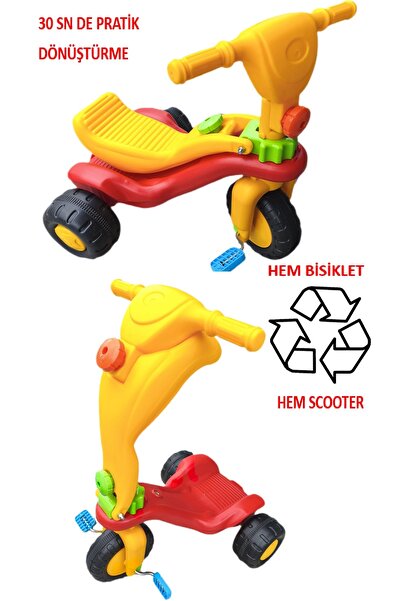 LRS STORE 2'si 1 Arada Pratik Dönüşen Çocuk Scooter ve Üç Tekerli Bisiklet