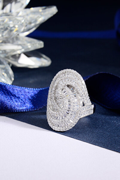 Innuendo Jewelry 925 AYAR GÜMÜŞ İÇ İÇE SARMAL BAGET YÜZÜK