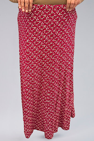 MAKSEN TEKSTİL Pieced Long Prayer Skirt, Viscose Crinkle 8 Piece Long Women's Skirt