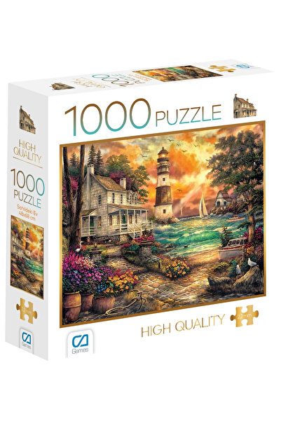 CA Games Taş Ev 1000 Parça 2,2mm Kalınlık 48x68cm Profesyonel Hobi Puzzle Yapboz Serisi