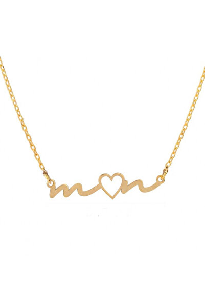 HANNY Lantisor MOM cu inima – Argint 925 placat cu aur 14K