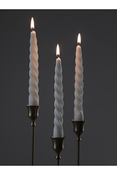 mumeleven Zarif Şamdan Mum | 3 Adet | Soyawax | Soyamumu