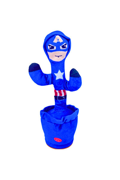 SDEPOT jucărie de pluș interactivă, cactusul Căpitanului America, cântă, dansează și imită