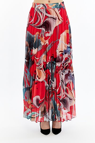 sehatex επένδυση πιέτες σιφόν με ελαστική φούστα μέσης