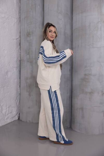 BRGCLOTHING 100% Cotton 3 Thread Denim Detailed O Oversized Cotton Tracksuit Set