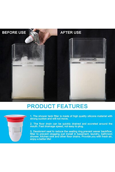 JZS Rubber Floor Drain Anti-odor Backflow Preventer 4pcs White