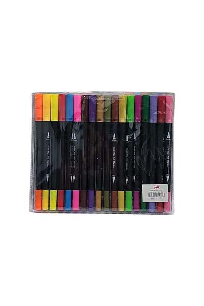 Meven Set Beauty Double-Ended Brush Pen Set – 36 Colors (Brush Tip)