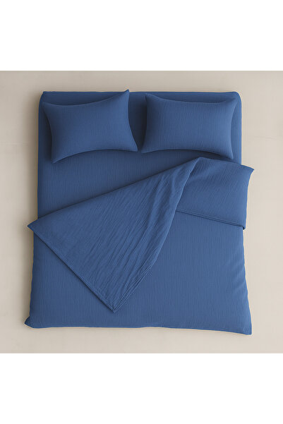 sutra 100% Cotton Muslin Fabric Double Duvet Cover Set